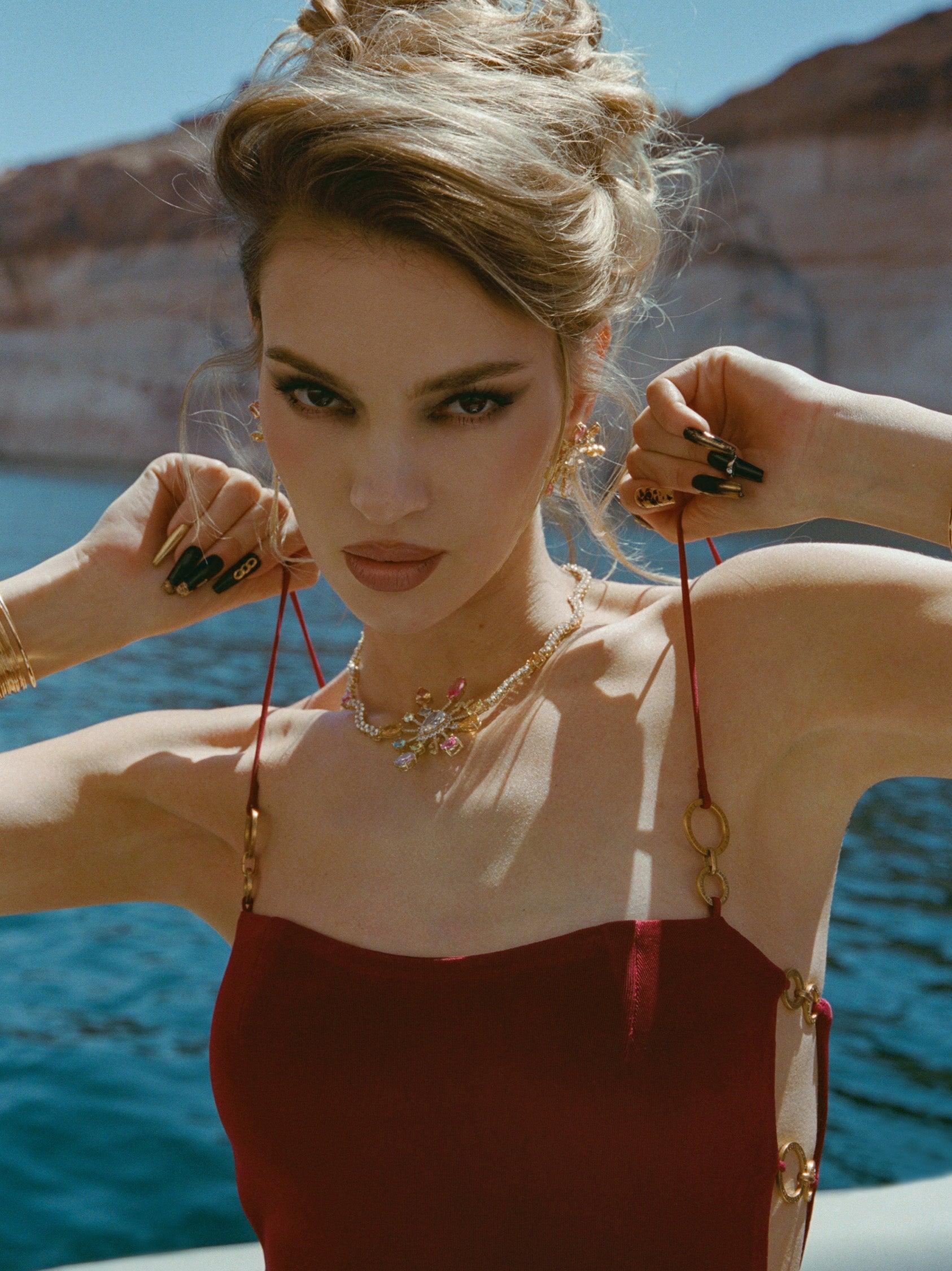 Adeline Dress (Red) Product Image