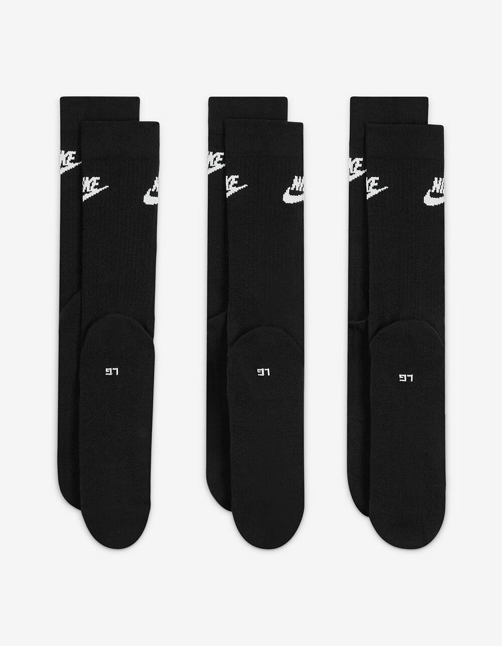 NIKE Sportswear Everyday Essential 3 Pack Mens Crew Socks - BLK/WHT Product Image