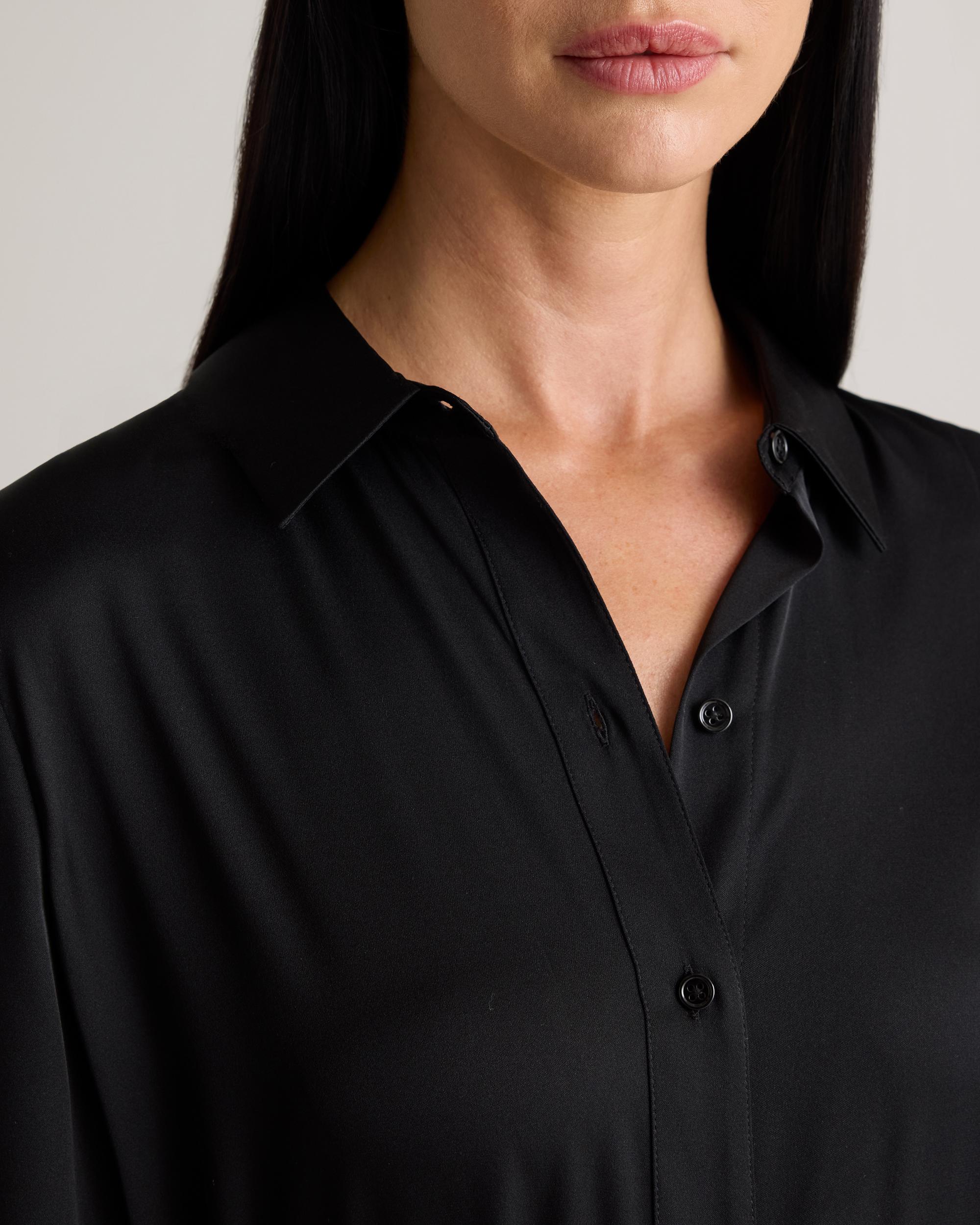 Quince | Women's Washable Stretch Silk Maxi Shirt Dress Product Image