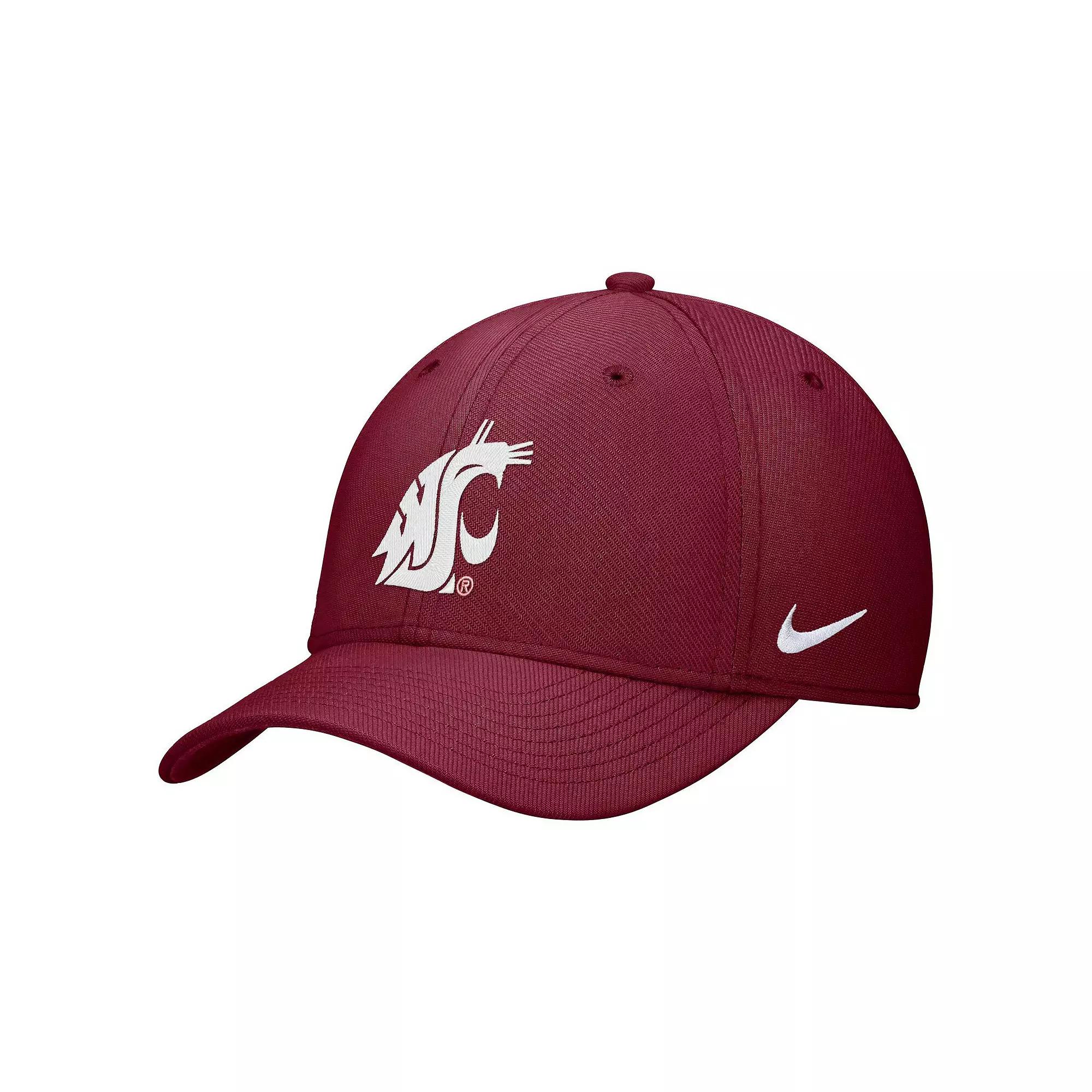 Men's Nike Crimson Washington State Cougars 2024 Sideline Rise Swoosh Flex Hat, Size: Medium/Large, Wsc Red Product Image