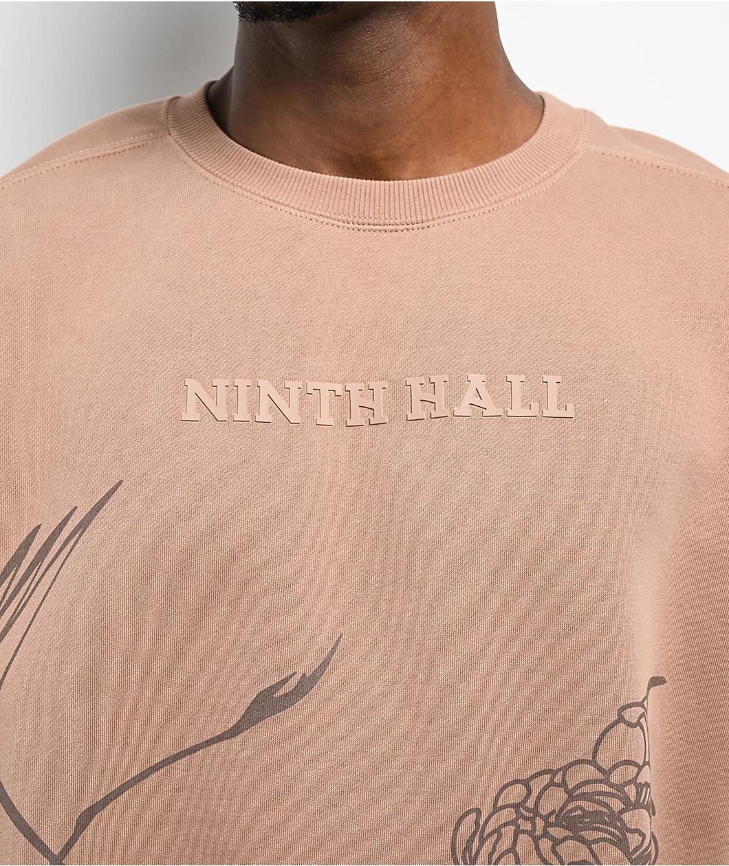 Ninth Hall Crane Brown Oversized Crewneck Sweatshirt Product Image