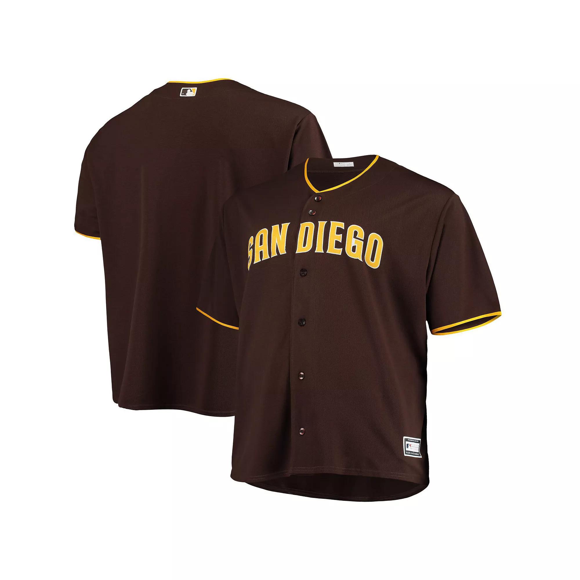 Men's Sand/Brown San Diego Padres Big & Tall Alternate Replica Team Jersey, Size: XLT Product Image