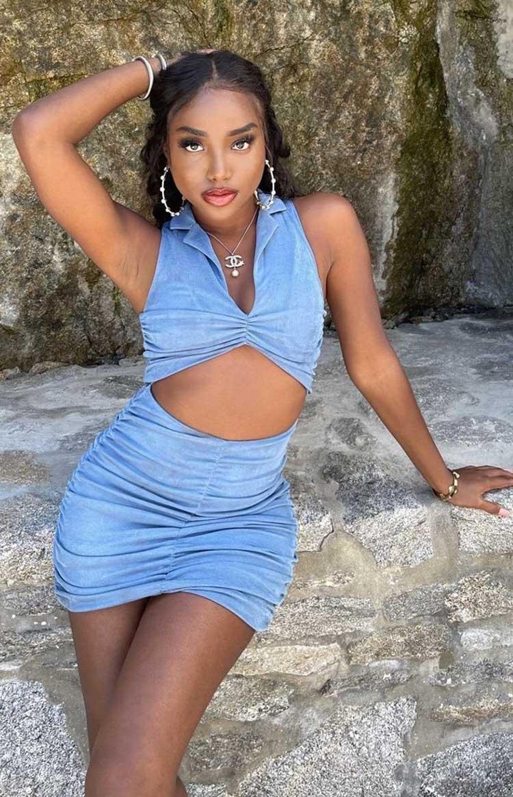 Valmont Mini Dress Blue Baby Product Image