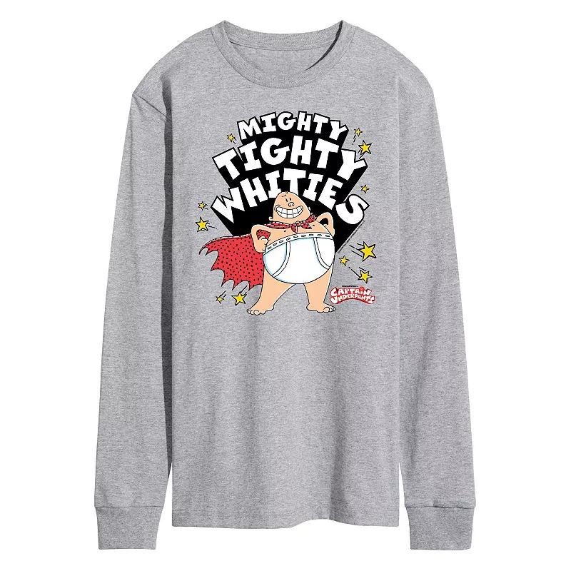 Men's Captain Underpants Tighty Whities Long Sleeve Graphic Tee,  Product Image