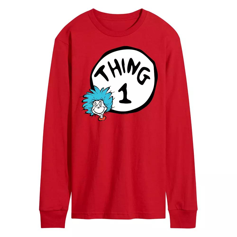 Men's Dr. Seuss Thing One Long Sleeve Graphic Tee,  Product Image