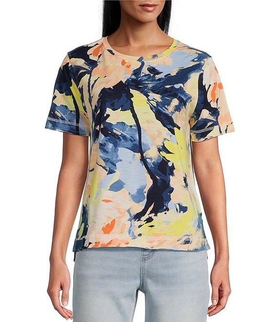 Westbound Painters Palette Short Sleeve Crew Neck Top Product Image