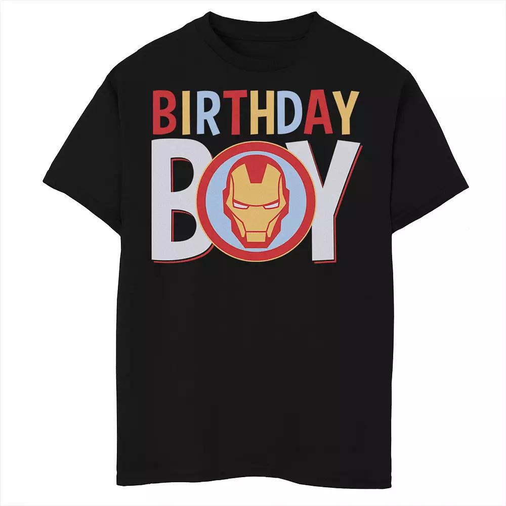 Boys Marvel Avengers Classic Iron Man Birthday Boy Husky Graphic Tee, Boy's,  Product Image