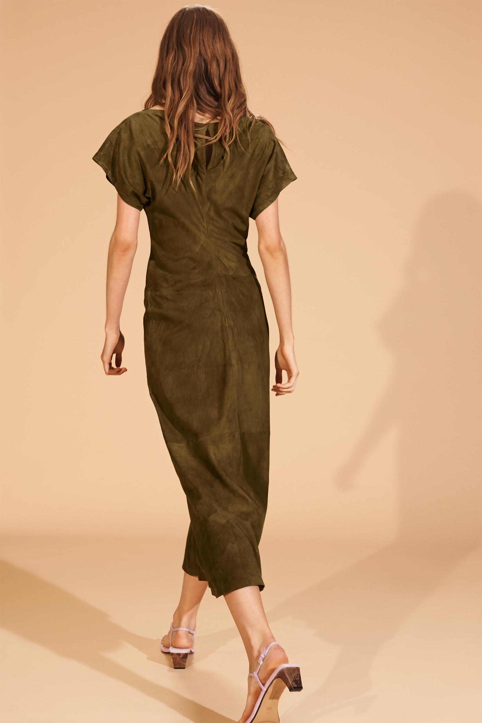 LIMITED EDITION SUEDE DRAPED DRESS Product Image