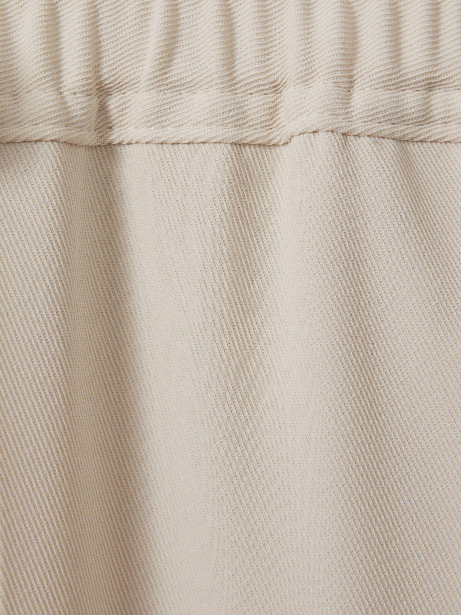 Tapered Pull On Trousers in Cream Product Image