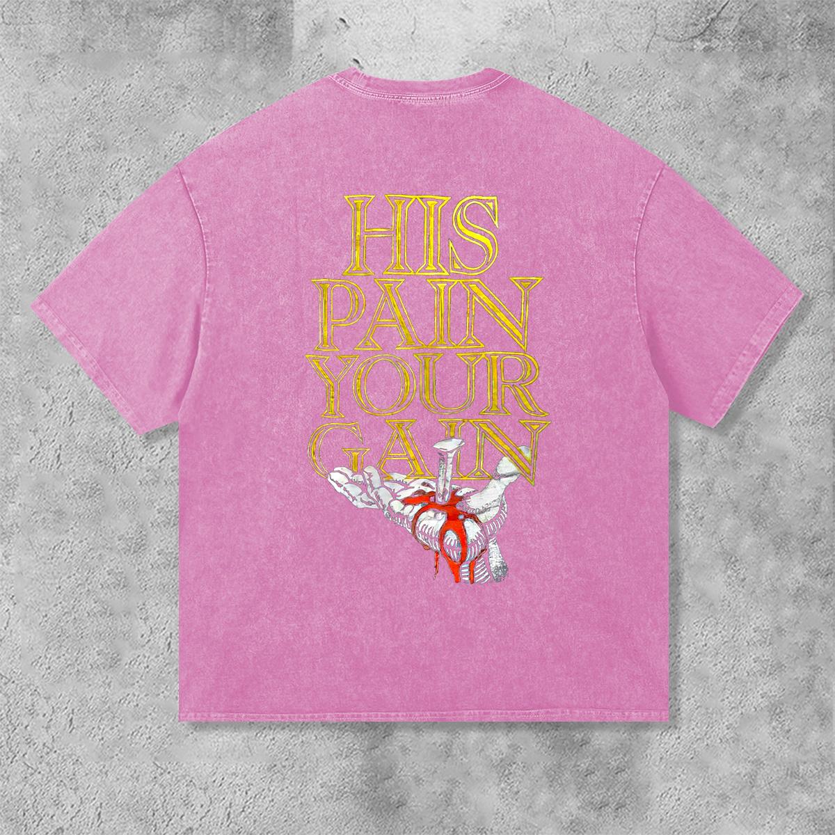 Retro Lord S Gym Print Acid Washed Street T-Shirt Product Image