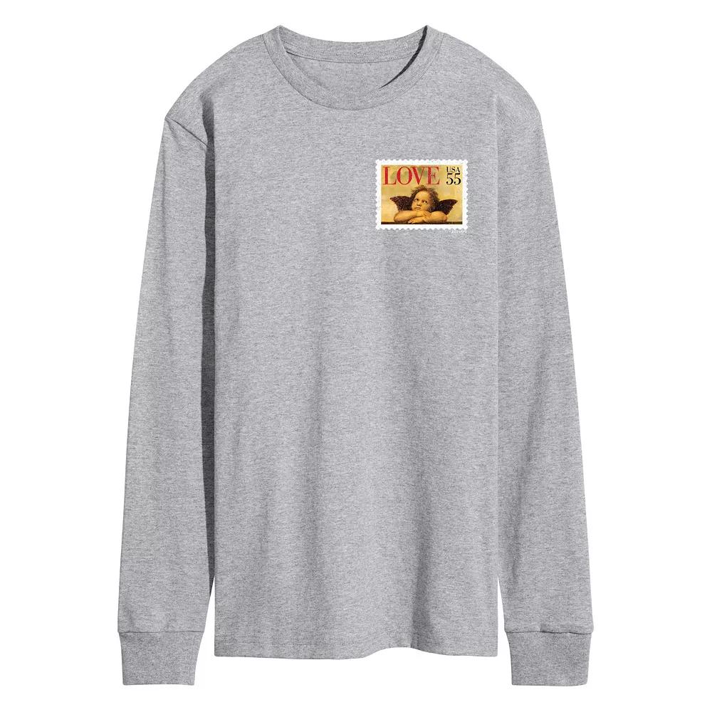 Men's USPS Cherub Stamp Long Sleeve Tee,  Product Image