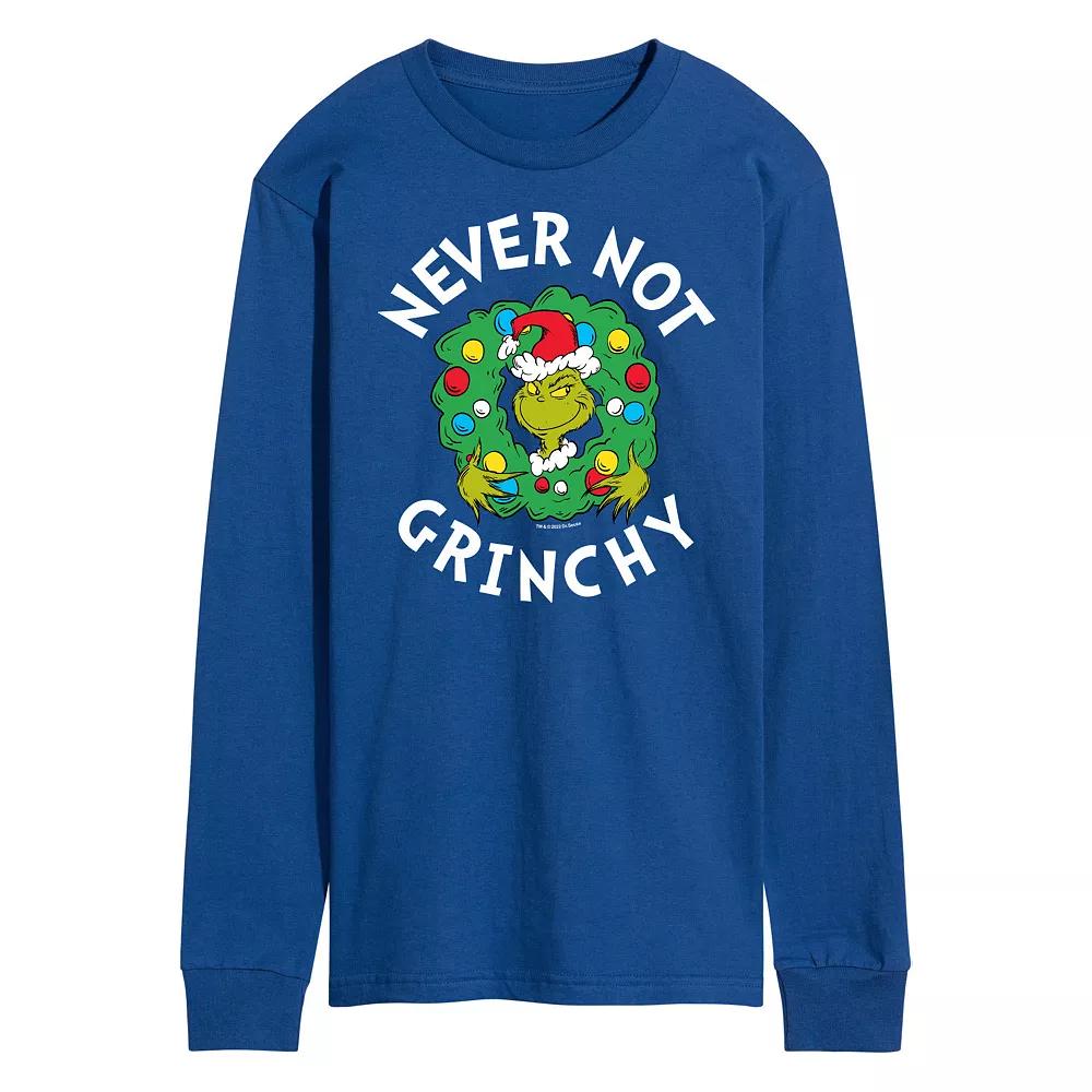 Men's Dr. Seuss Grinch Never Not Grinchy Long Sleeve Tee,  Product Image