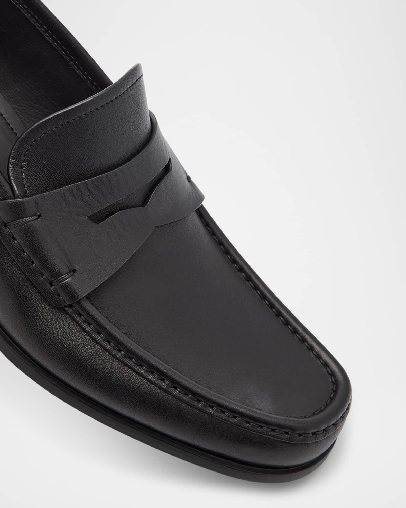Men's Athen Leather Moc-Toe Penny Loafers Product Image
