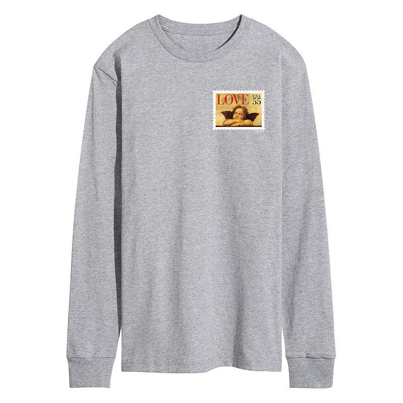 Men's USPS Cherub Stamp Long Sleeve Tee,  Product Image