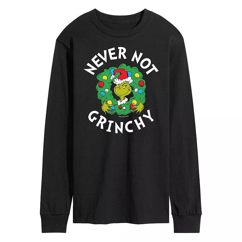 Men's Dr. Seuss Grinch Never Not Grinchy Long Sleeve Tee,  Product Image