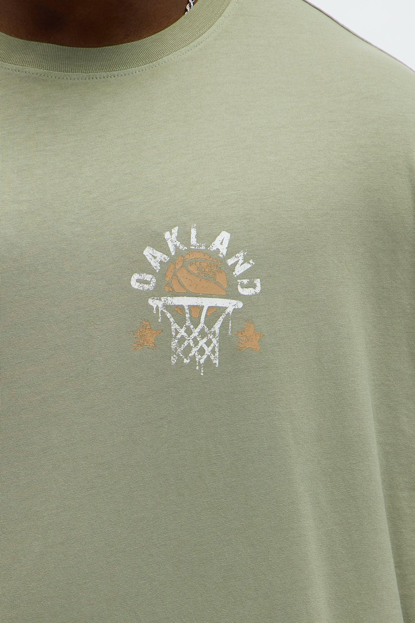 Oakland 78 Oversized Short Sleeve Tee - Olive Male Product Image