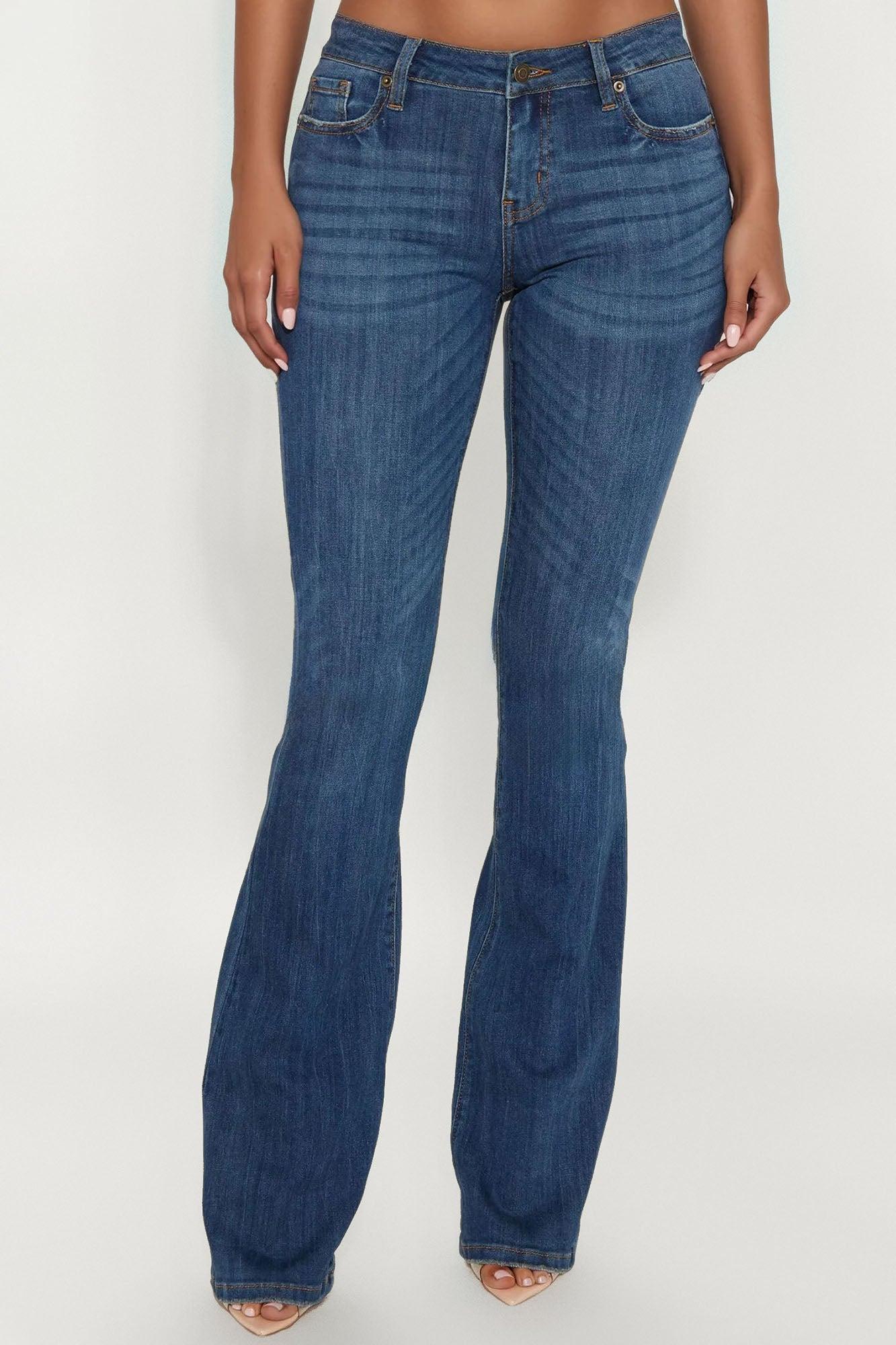 Tall Out Of My Way Low Rise Bootcut Jean - Dark Wash Female Product Image