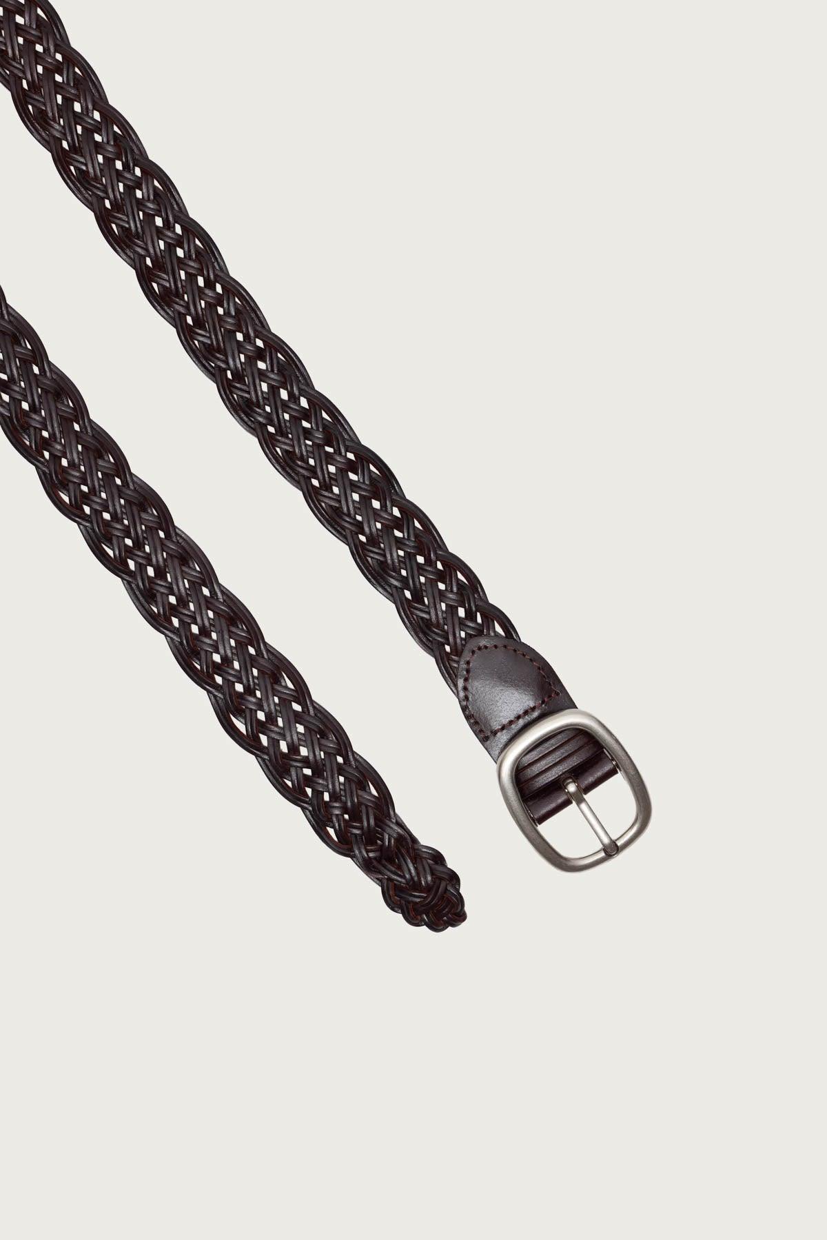 Woven Faux Leather Belt Product Image