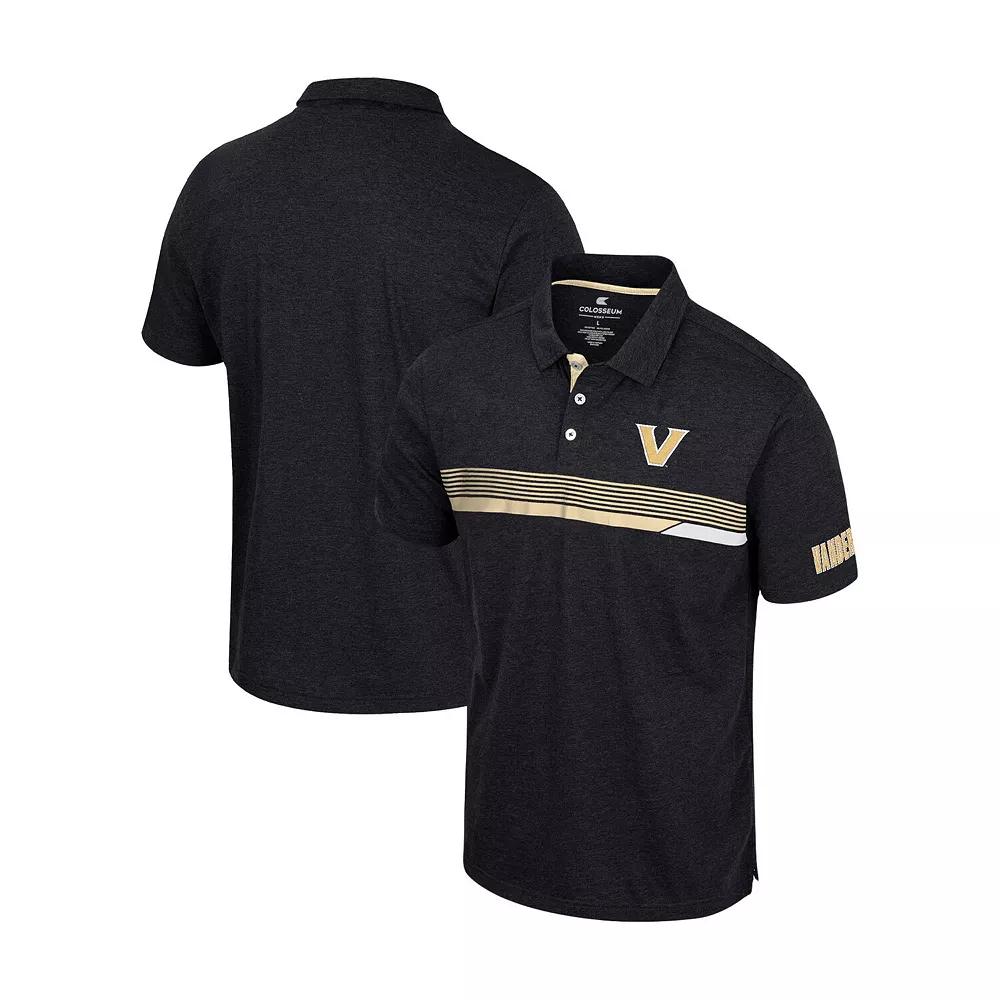 Men's Colosseum Black Vanderbilt Commodores No Problemo Polo,  Product Image