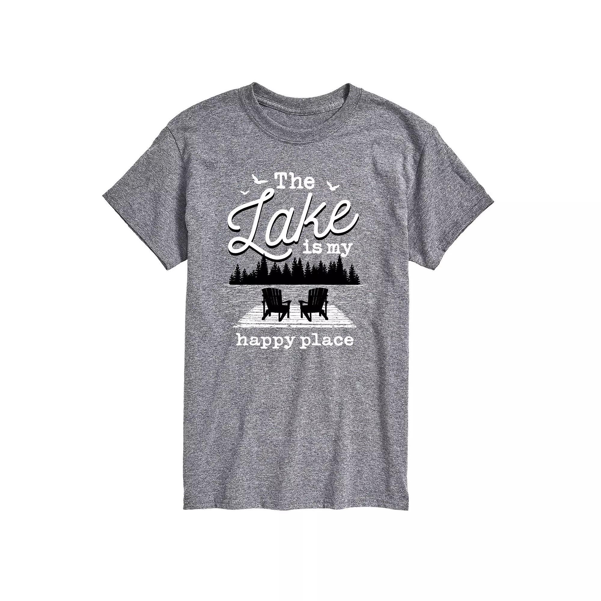 Big & Tall Lake Happy Place Tee, Men's,  Product Image