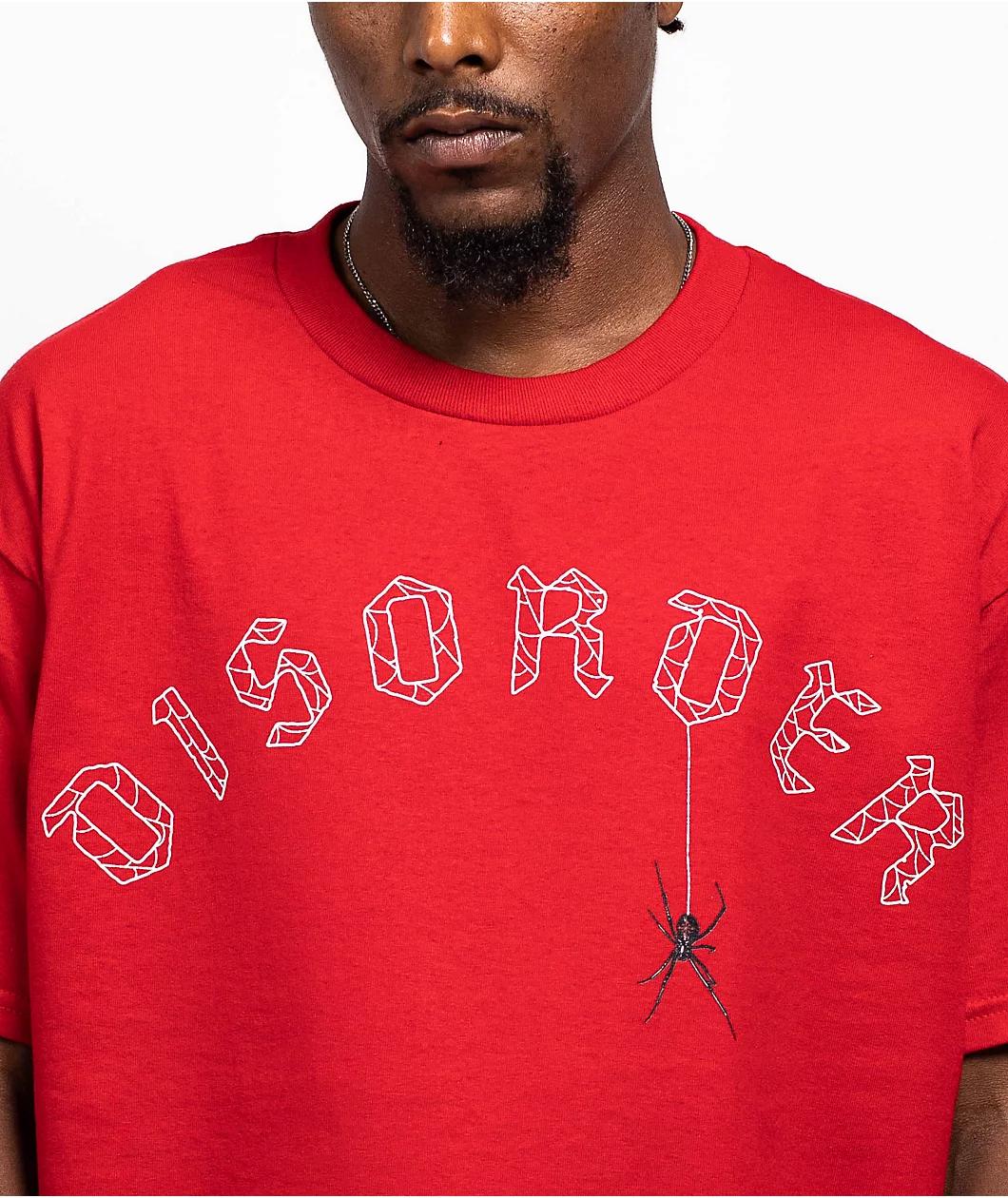 Disorder Webbed Red T-Shirt Product Image