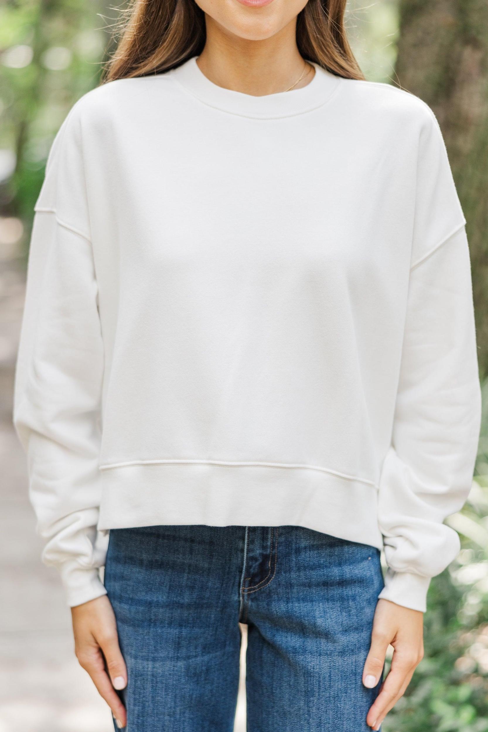 Everyday Everyway Bone White Sweatshirt Female Product Image