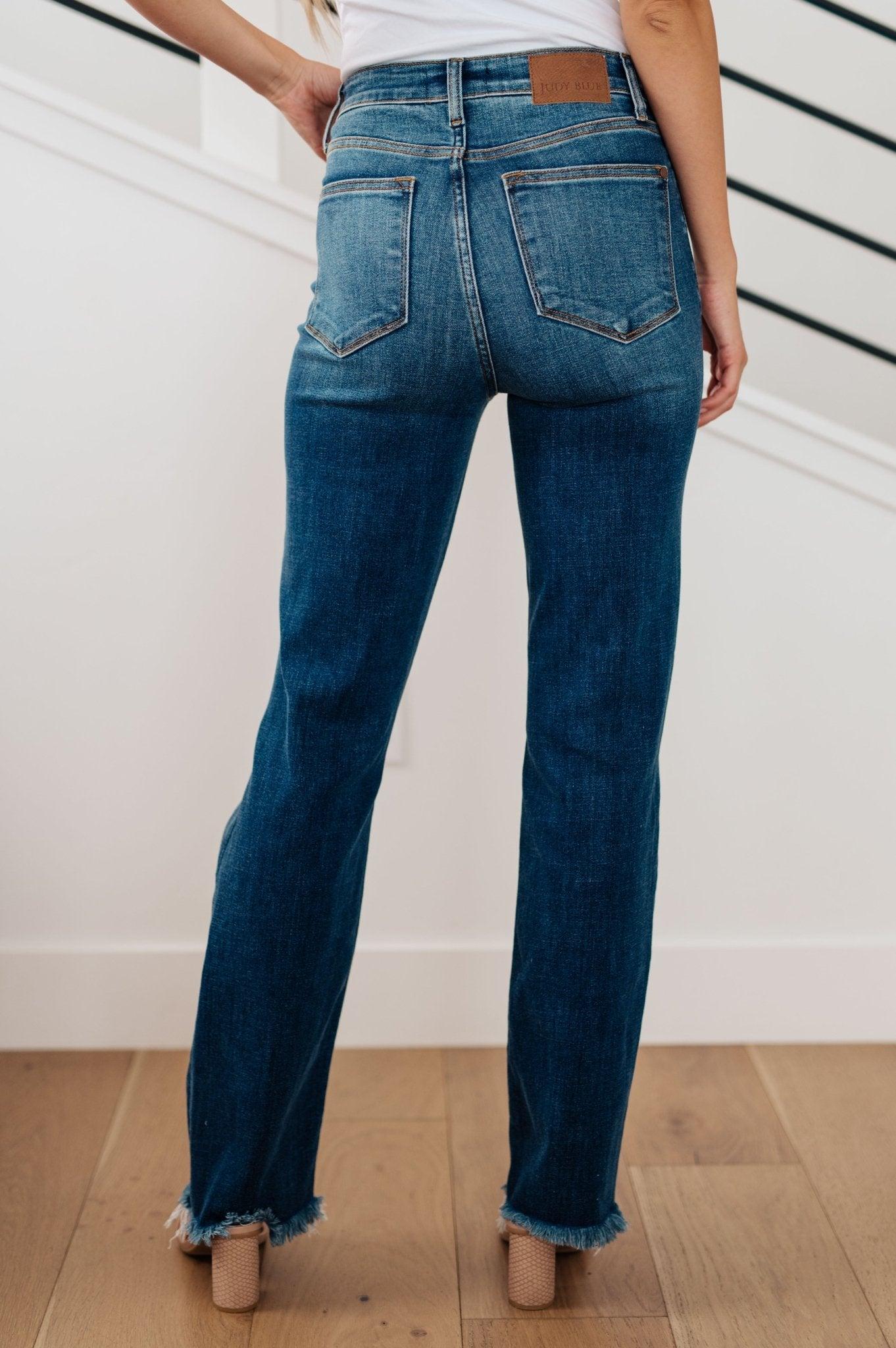 Morgan High Rise Distressed Straight Jeans (Online Exclusive) Product Image