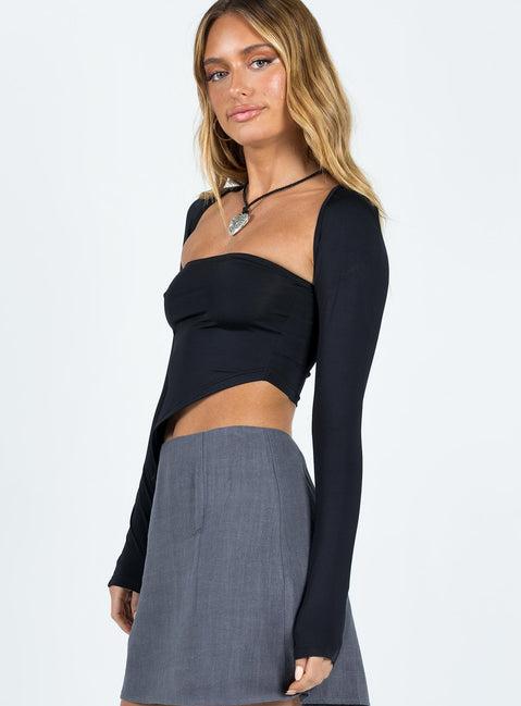 Koslo Bolero Top Black Product Image