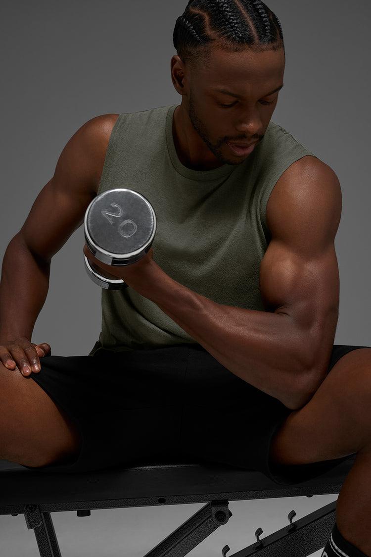 The Triumph Muscle Tank - Stealth Green Product Image