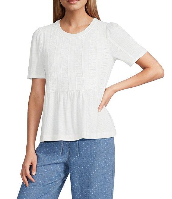 Nurture Ruched Short Sleeve Crew Neck Top Product Image