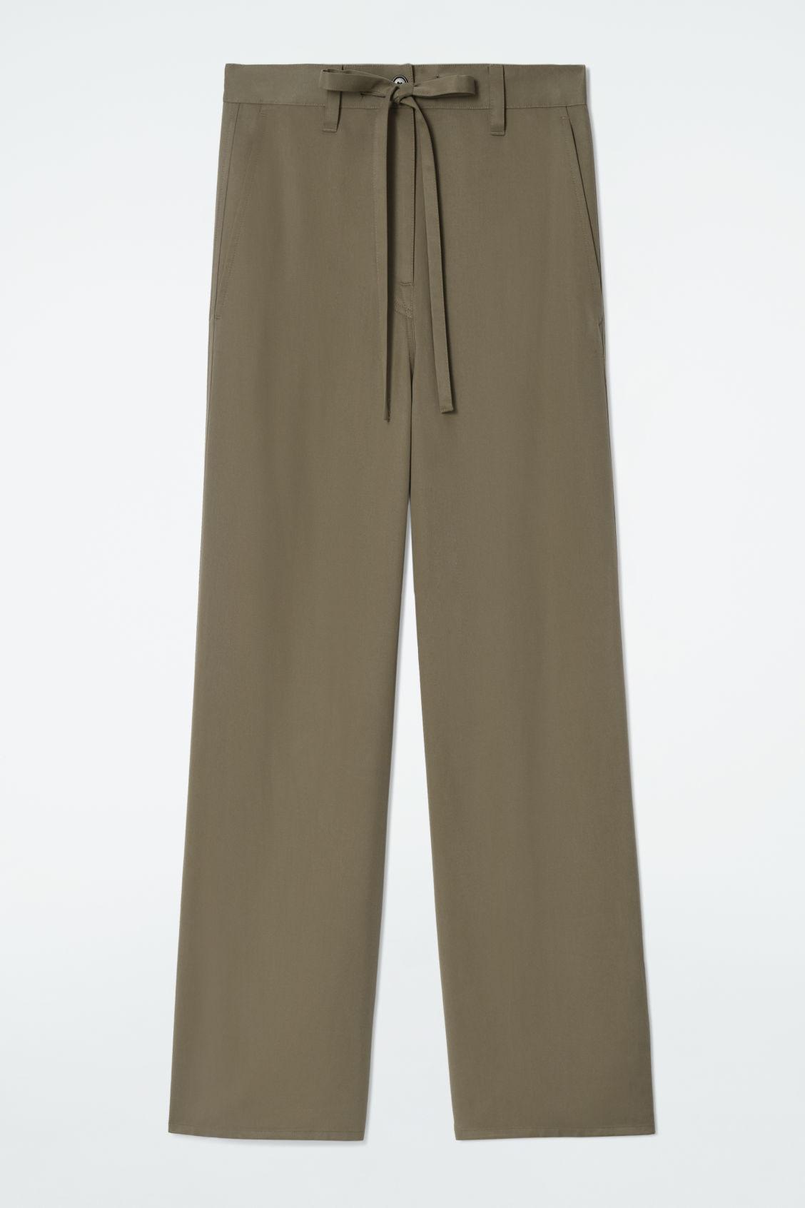 TIE-DETAIL WIDE-LEG PANTS Product Image