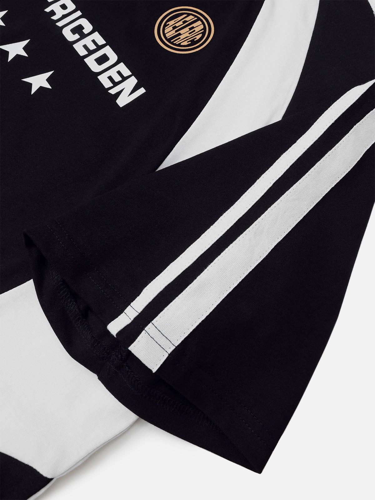 Aelfric Eden Patchwork Contrast Soccer Jersey Product Image