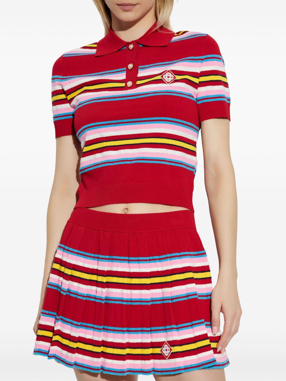 striped polo top Product Image