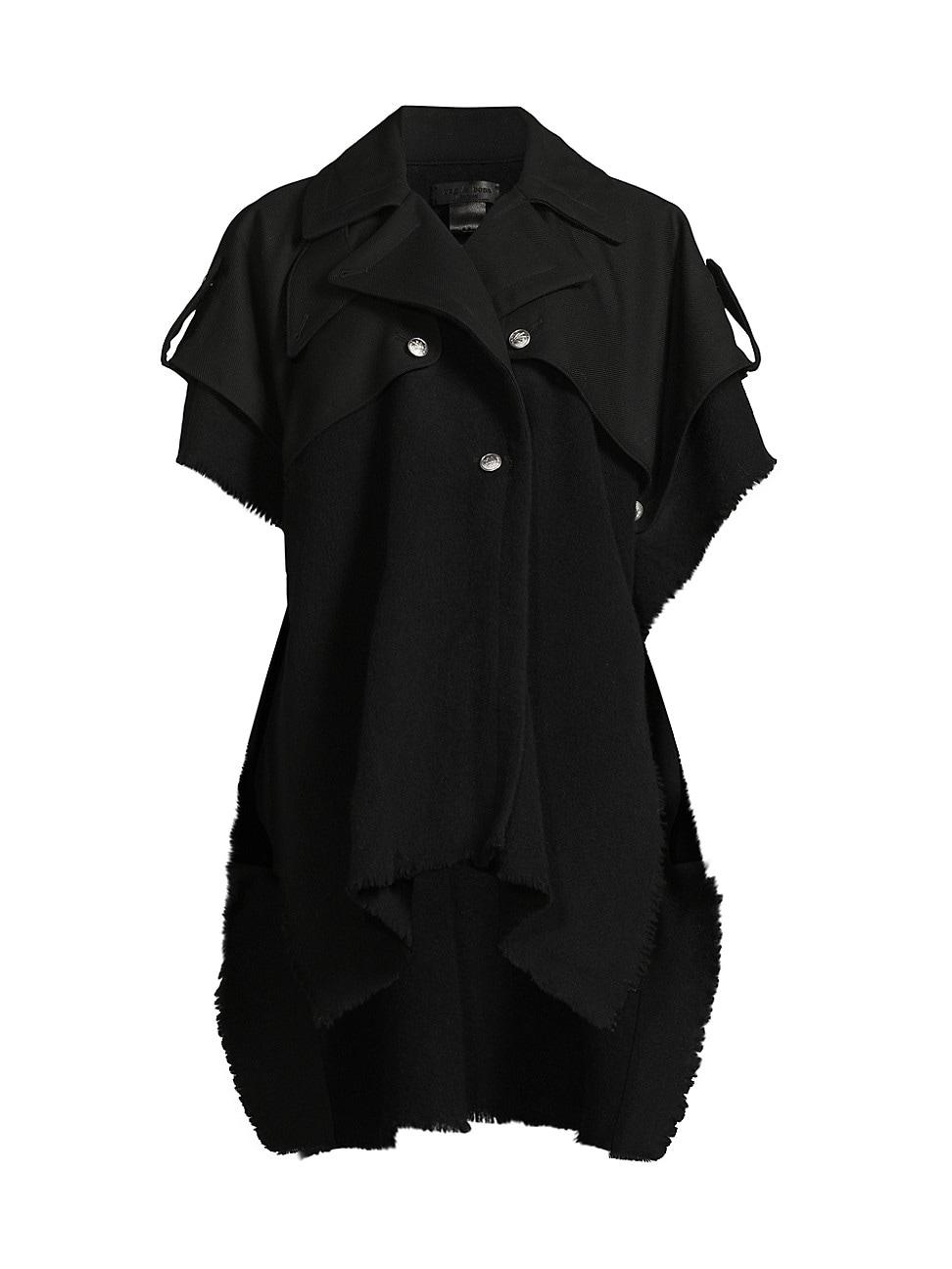 Womens Trench Wool Poncho Product Image