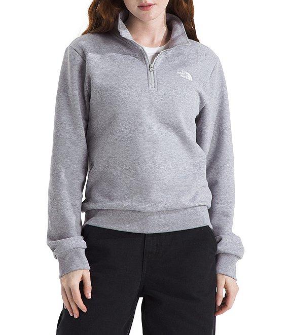 The North Face Evolution Embroidered Logo Mock Neck Quarter Zip Pullover Product Image