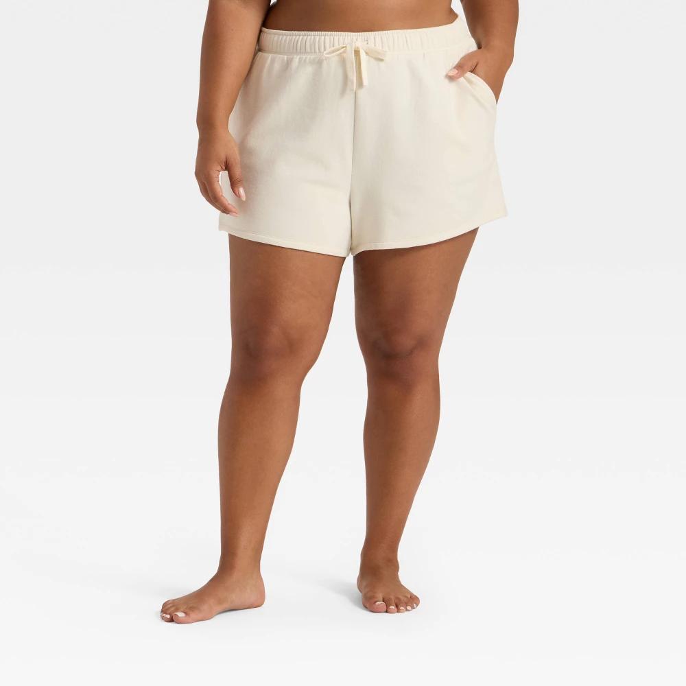 Women's Fleece Shorts - Auden™ Cream XS Product Image
