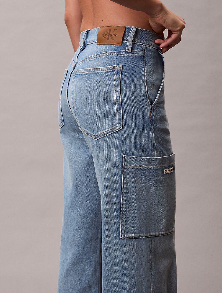 Wide Leg Cargo Jeans Product Image