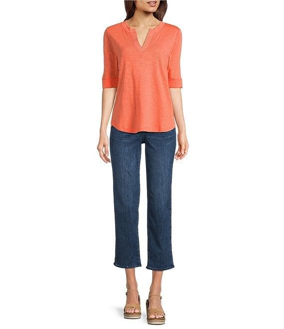 NYDJ Petite Size Straight Leg Ankle Jeans Product Image