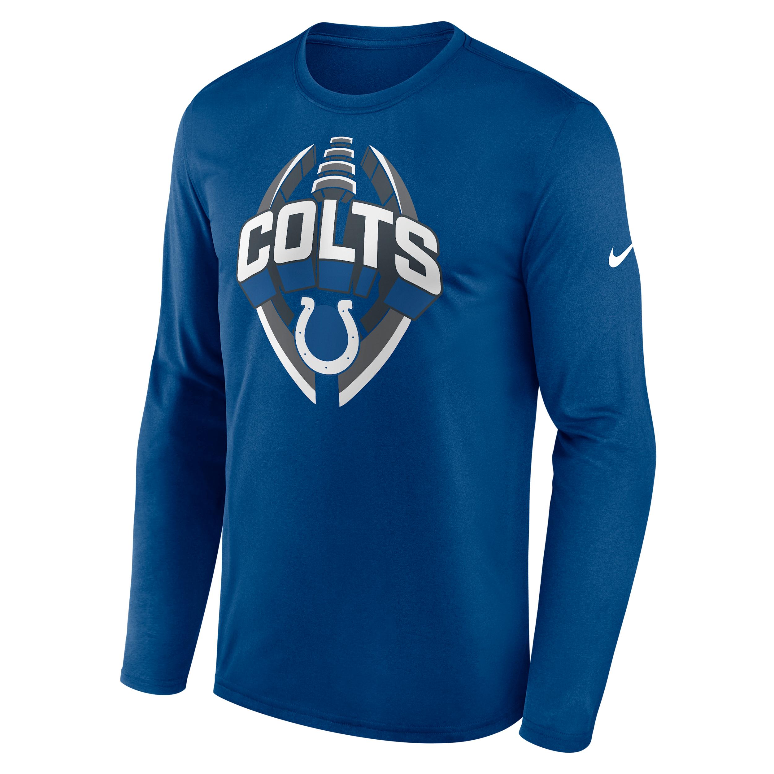 Indianapolis Colts Legend Icon Nike Mens Dri-FIT NFL Long-Sleeve T-Shirt | NKHT4LB98-NCF Product Image