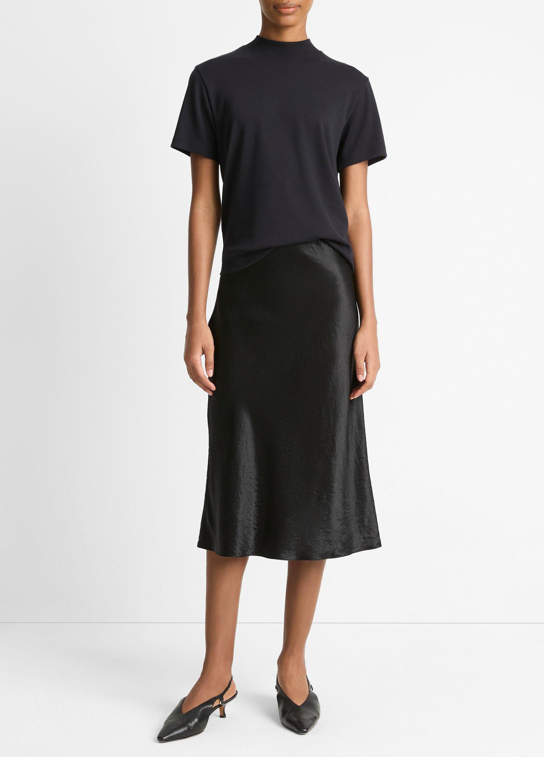 Pima Cotton Mock-Neck T-Shirt Product Image