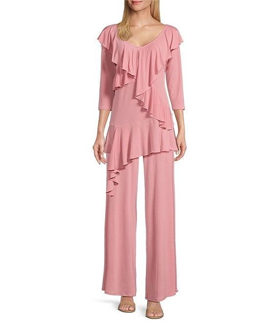 Eva Varro Elastic Waist Wide Leg Pants Product Image