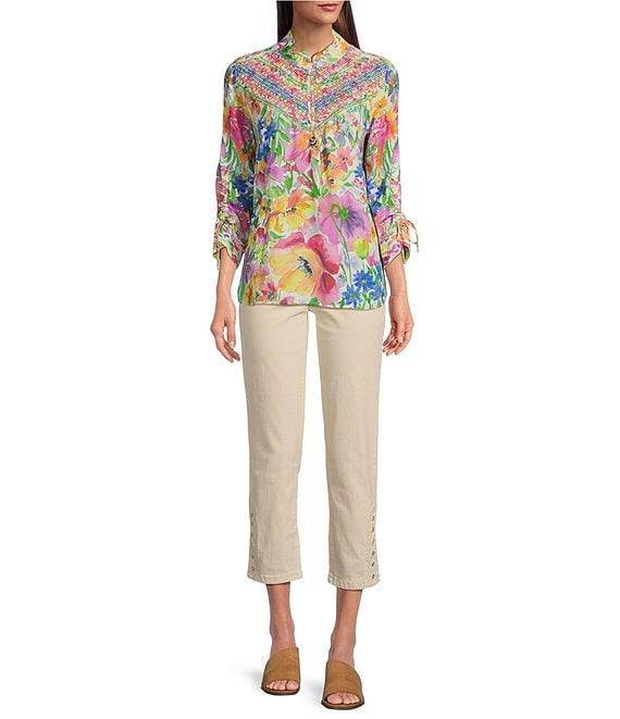 Code Bleu Chelsea High-Rise Straight Leg Micro Snap Hem Jeans Product Image