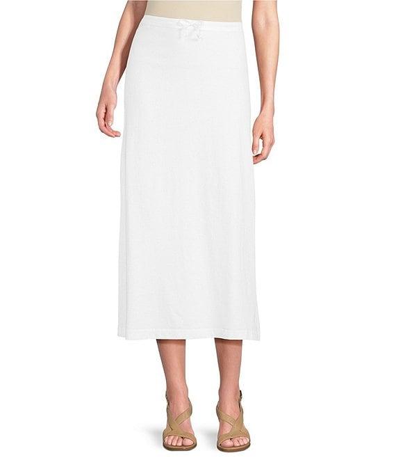 Bryn Walker Cotton Jersey Drawstring Elastic Waist A-Line Skirt Product Image