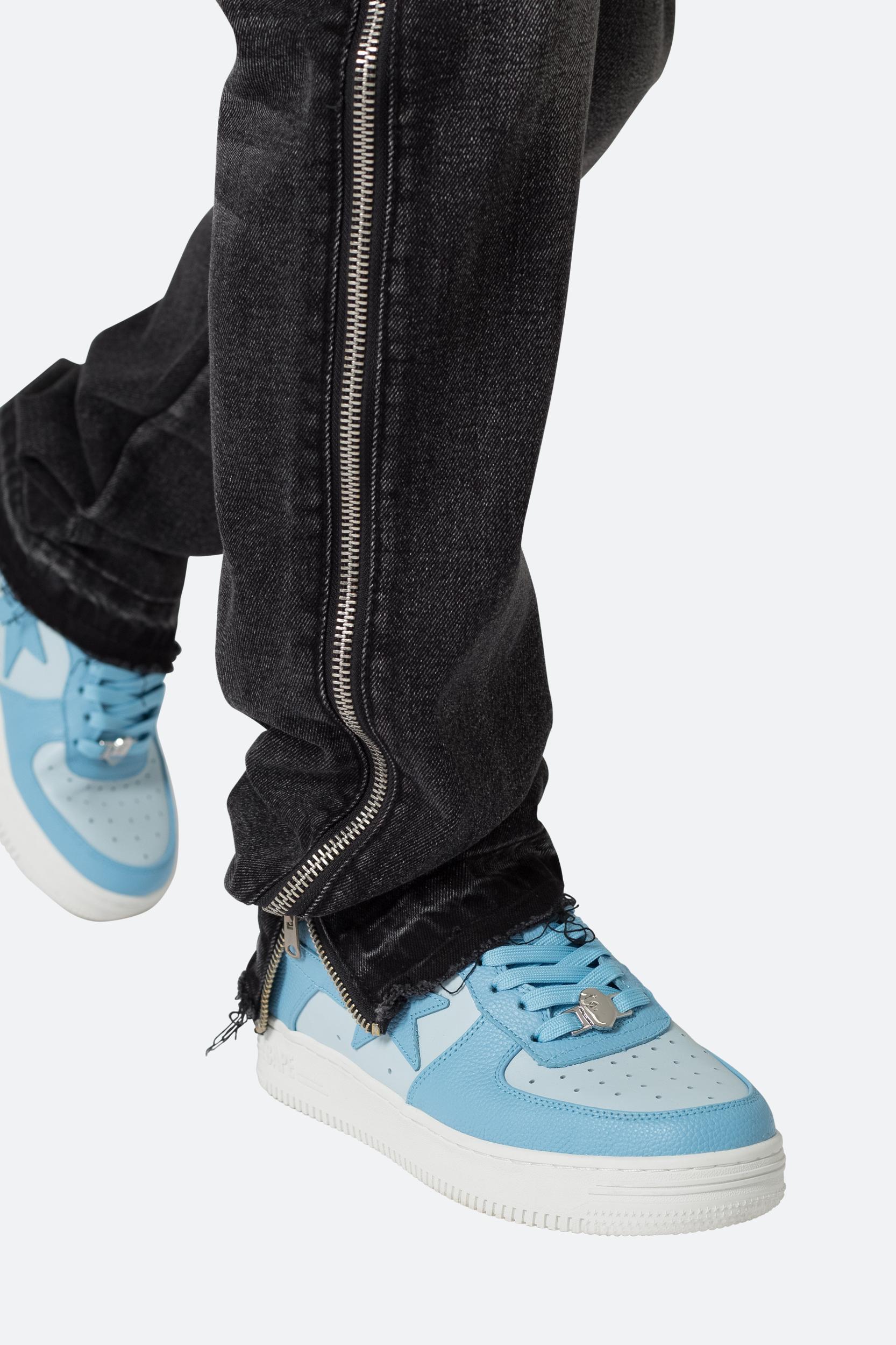 D558 Straight Stripe Denim - Black Product Image