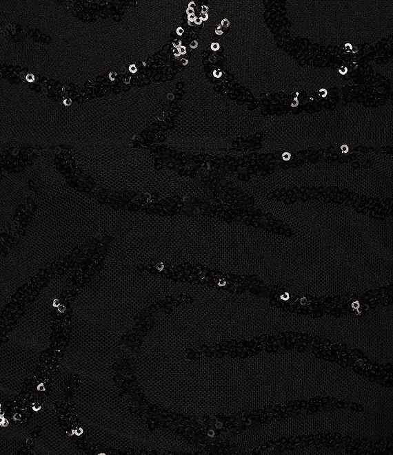 Lulus Ardmore Square Neck Sequin Long Dress Product Image