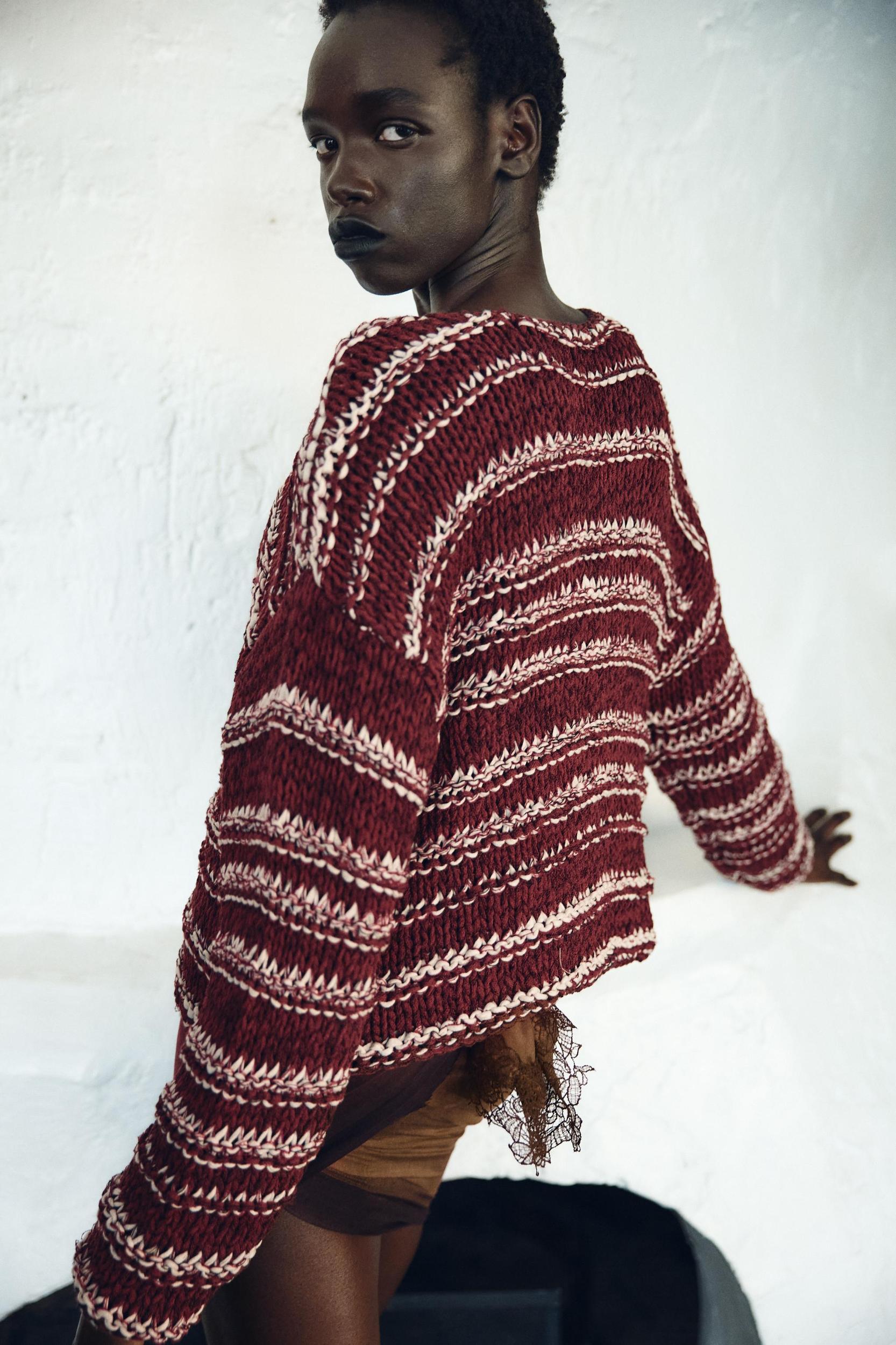 COMBINATION KNIT CARDIGAN Product Image