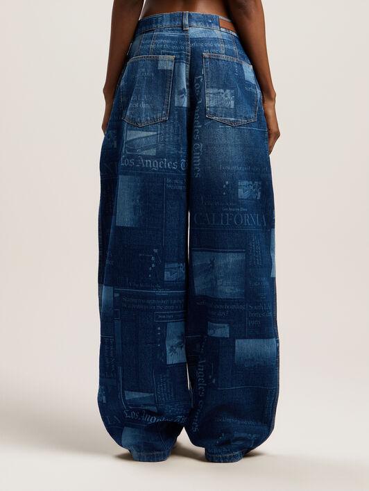PaxLaTimes Baggy Denim Pants Product Image