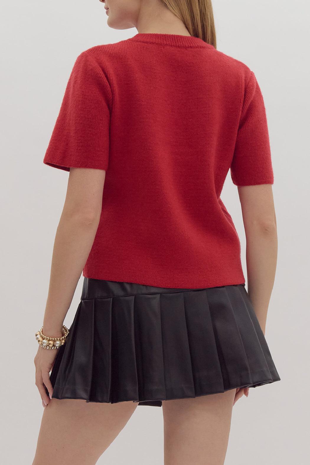 Bow Neckline Sweater Product Image