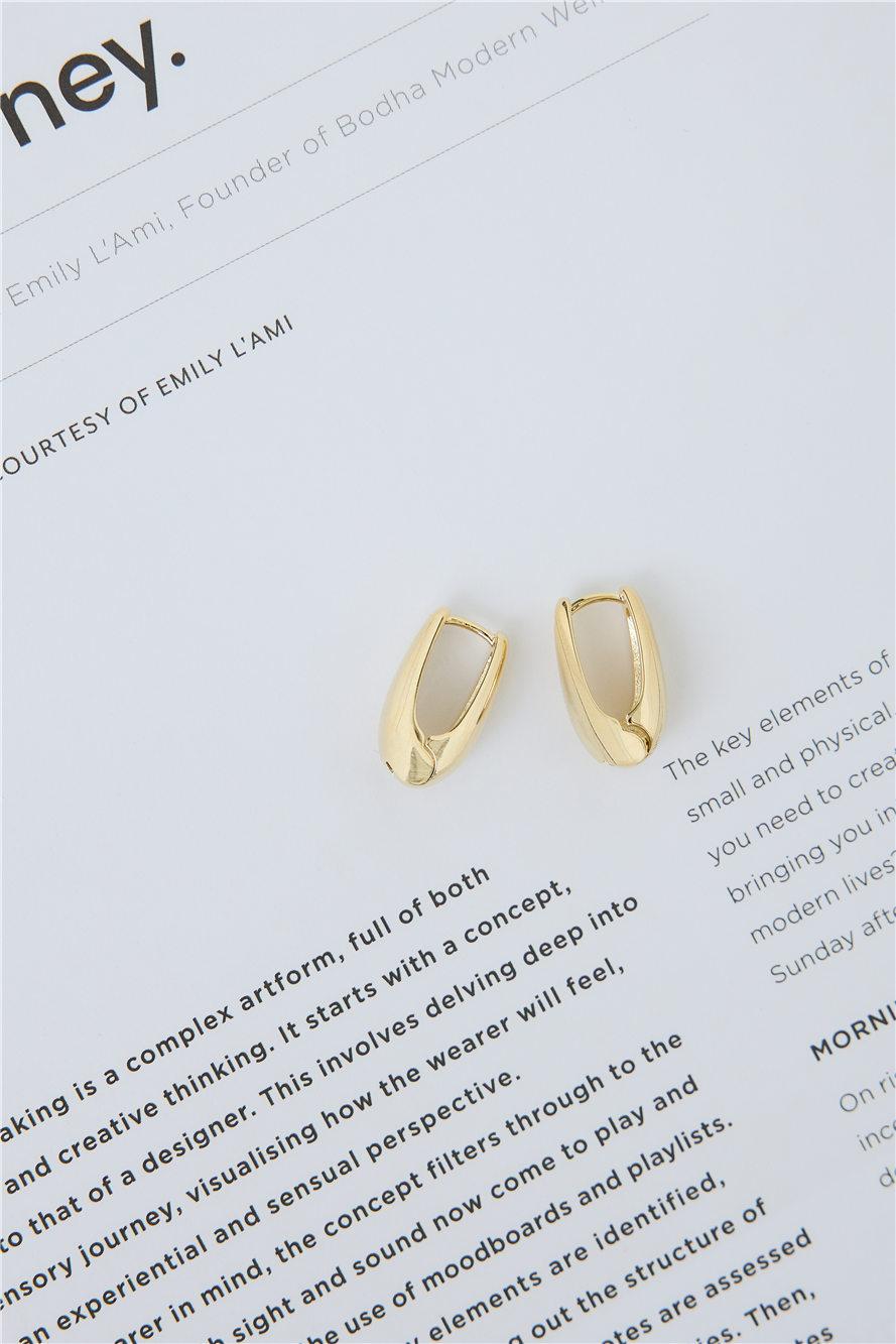 18k Gold Plated Stunning Earrings Gold Product Image