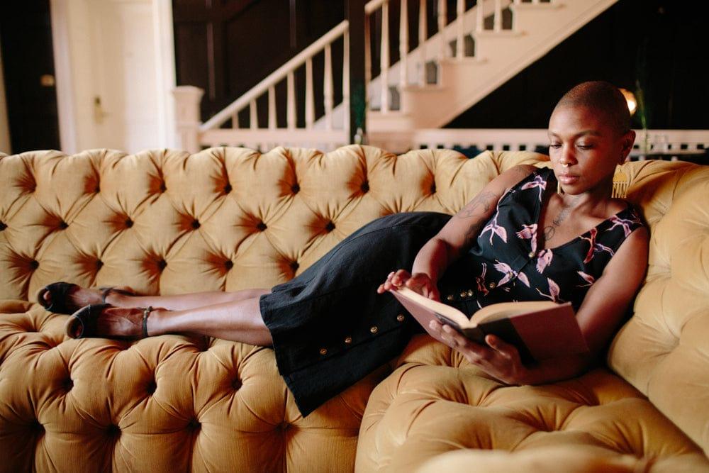 Bae Skirt in Black Linen Product Image